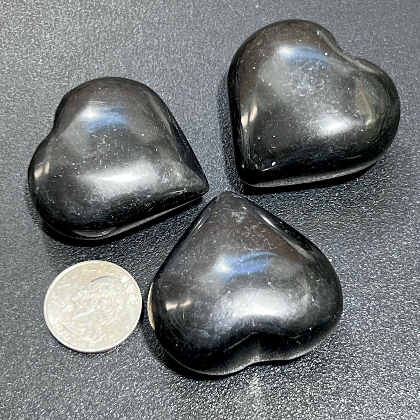 Black Onyx Puffy Heart Crystal Carving Wholesale