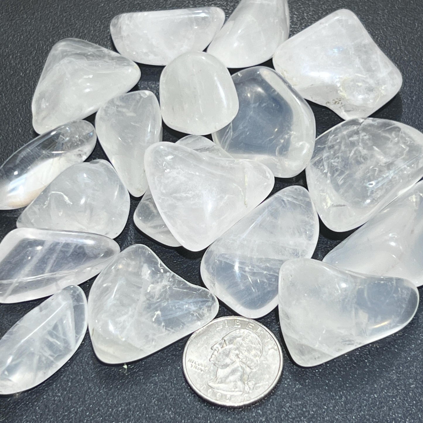 Girasol Moon Quartz Crystal Tumbled (By The Piece Or Pound) Bulk Wholesale Polished Gemstones