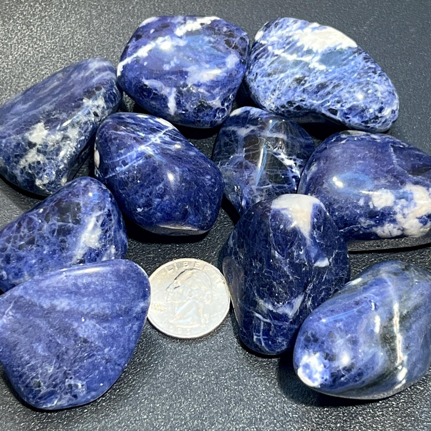 Large Blue Sodalite Tumbled Stones (By The Piece or Pound) Wholesale