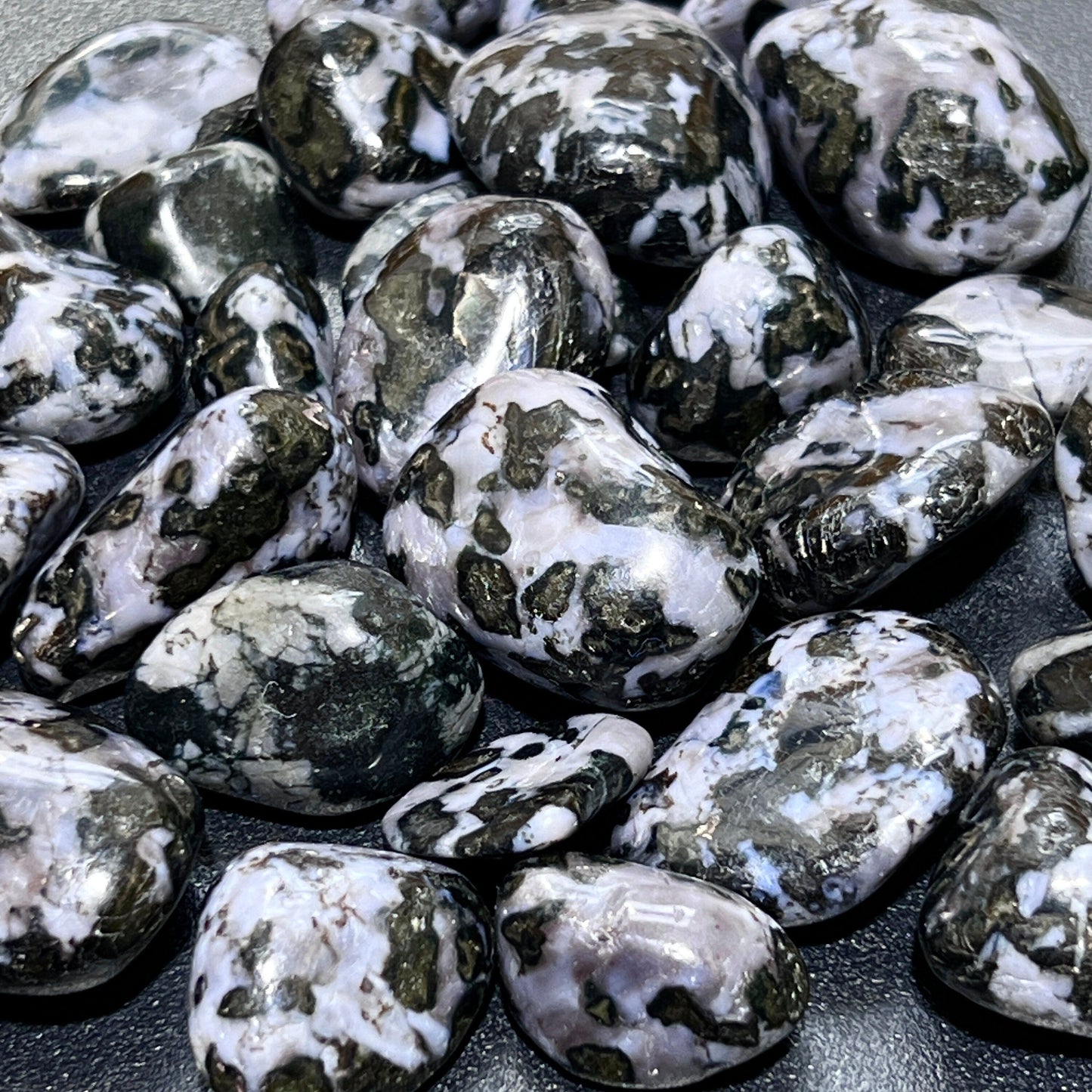 Indigo Gabbro Tumbled (Mystical Merlinite)(By The Piece Or Pound) Wholesale Polished Gemstones