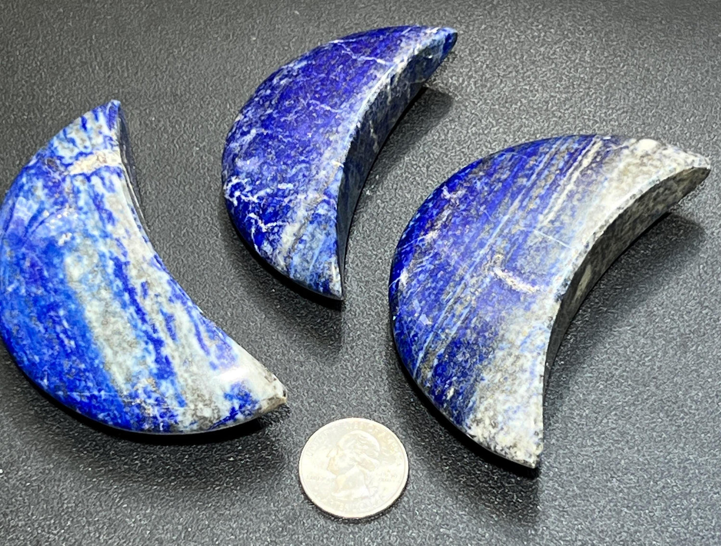 Lapis Lazuli Crescent Moon Carving Gemstone Crystal Home Decor Supply