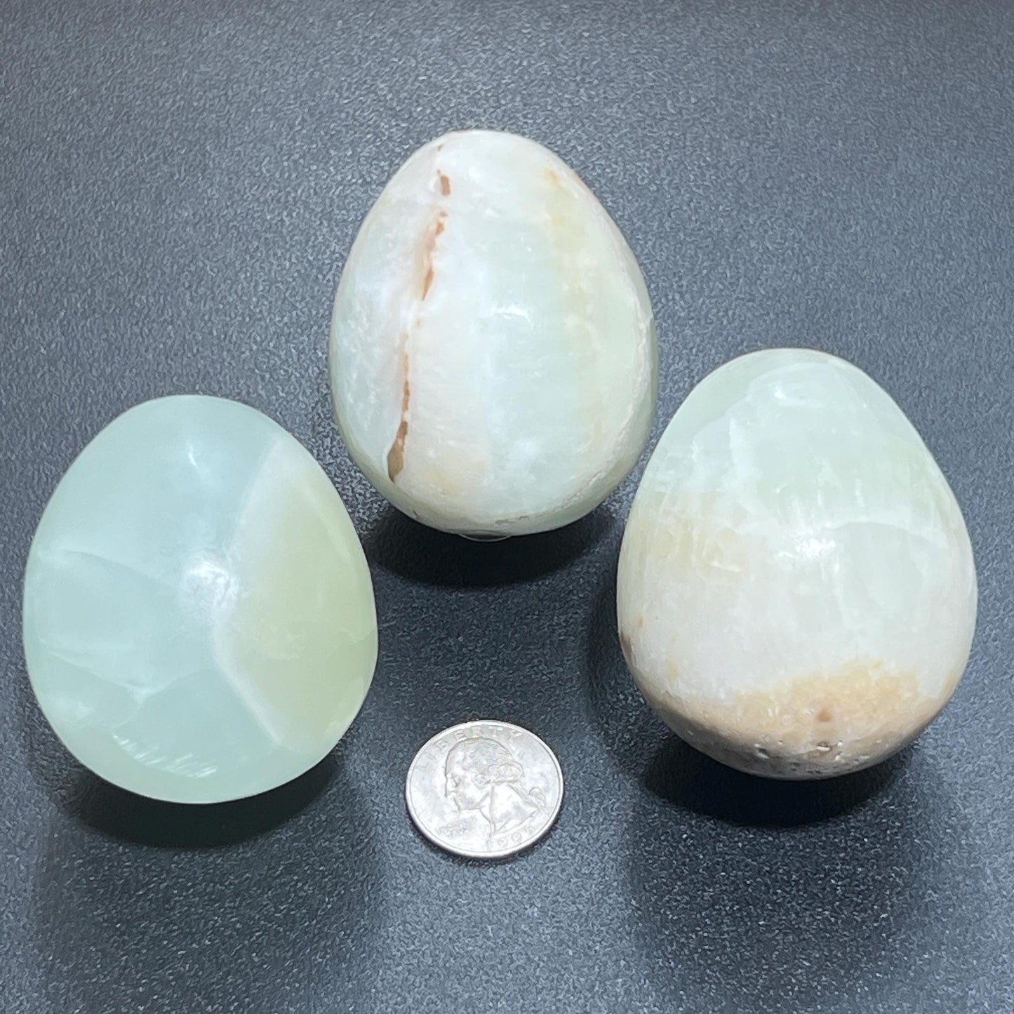 Pistachio Calcite Crystal Egg Carving Wholesale