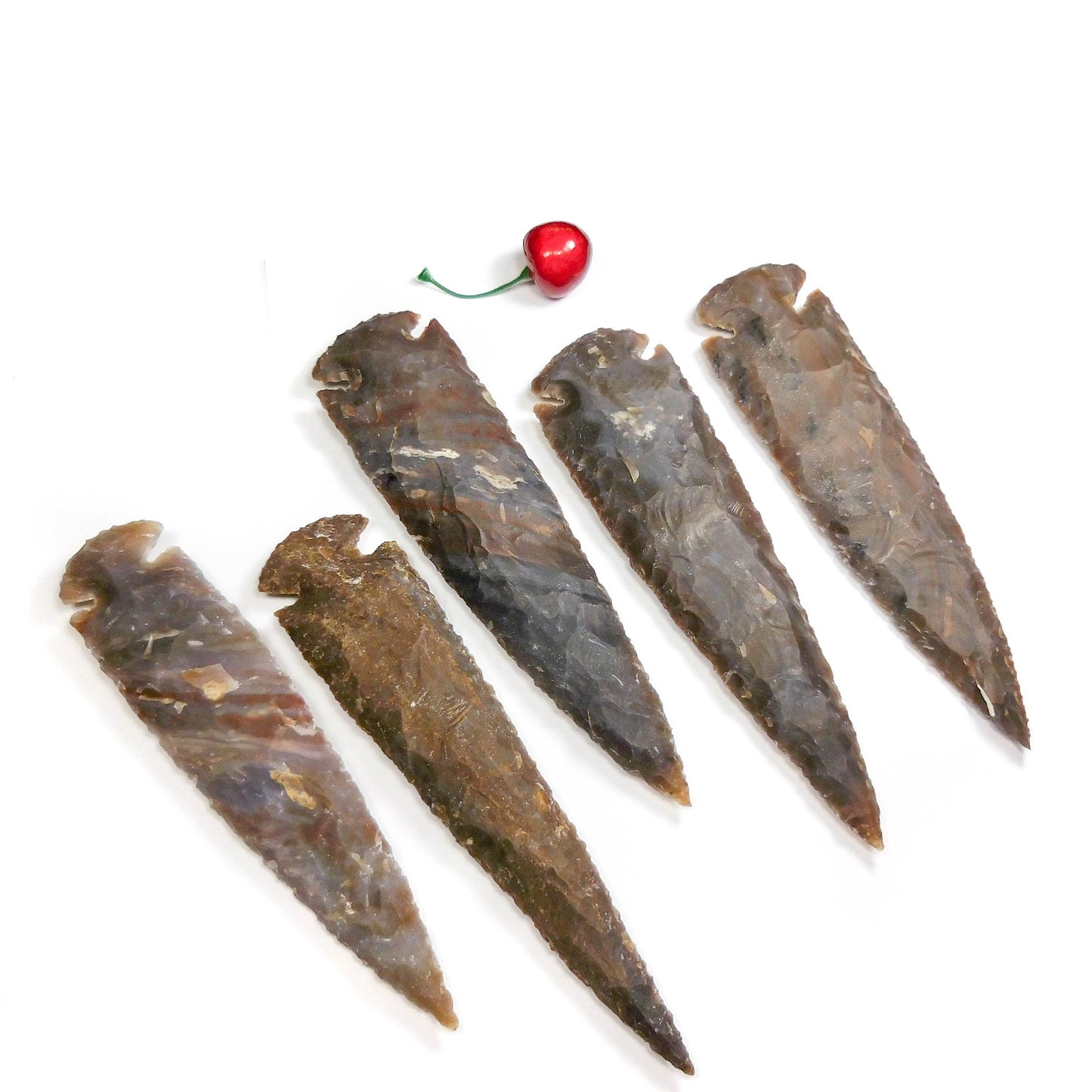 Large Fancy Jasper Arrowhead Decorative Spearhead Carving Arrow Stone