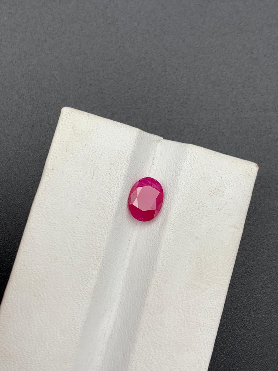 1.4 Carat Oval Shape Loose Pink Ruby Stone