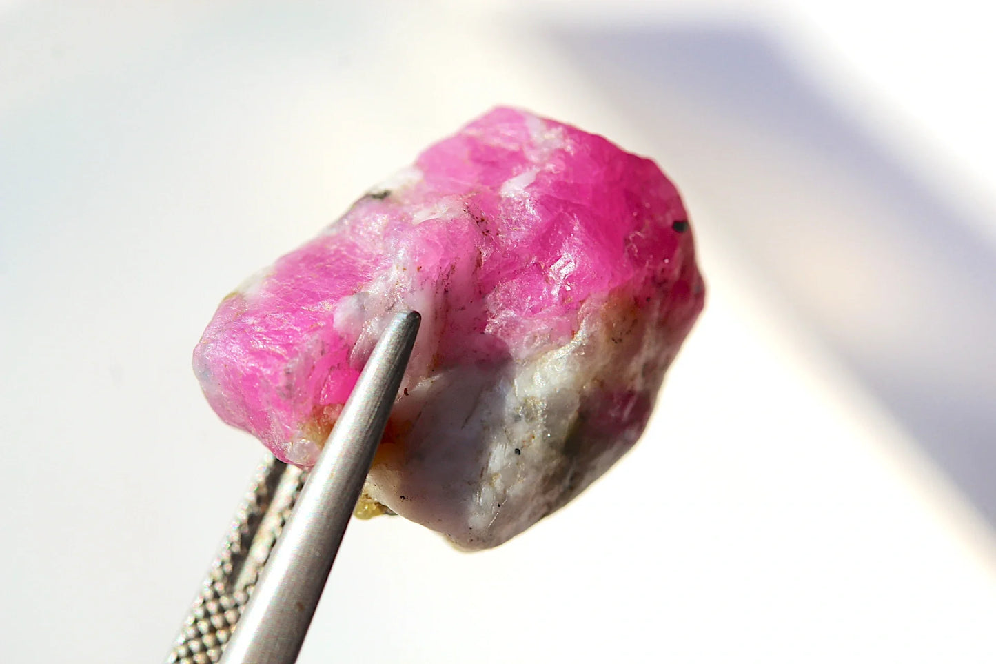 24 Carats Ruby Crystal on Calcite