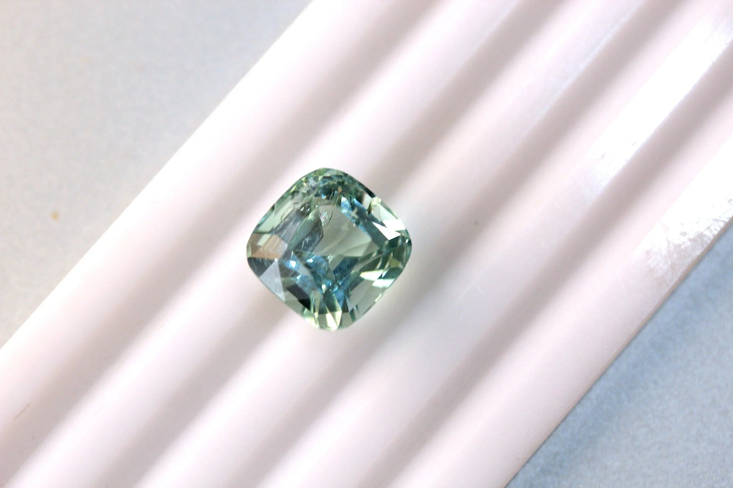 4.95 Carats Blue Aquamarine Cushion Cut Loose Gem