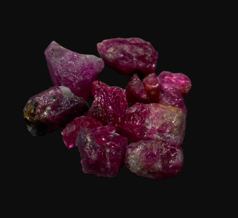 56 Carats Lot of Tajik Rubies Rough Lapidary Quality