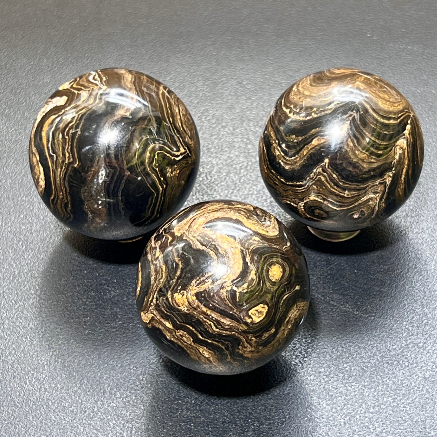 Stromatolite Fossil Spheres (1.5 Inches) Polished Carving