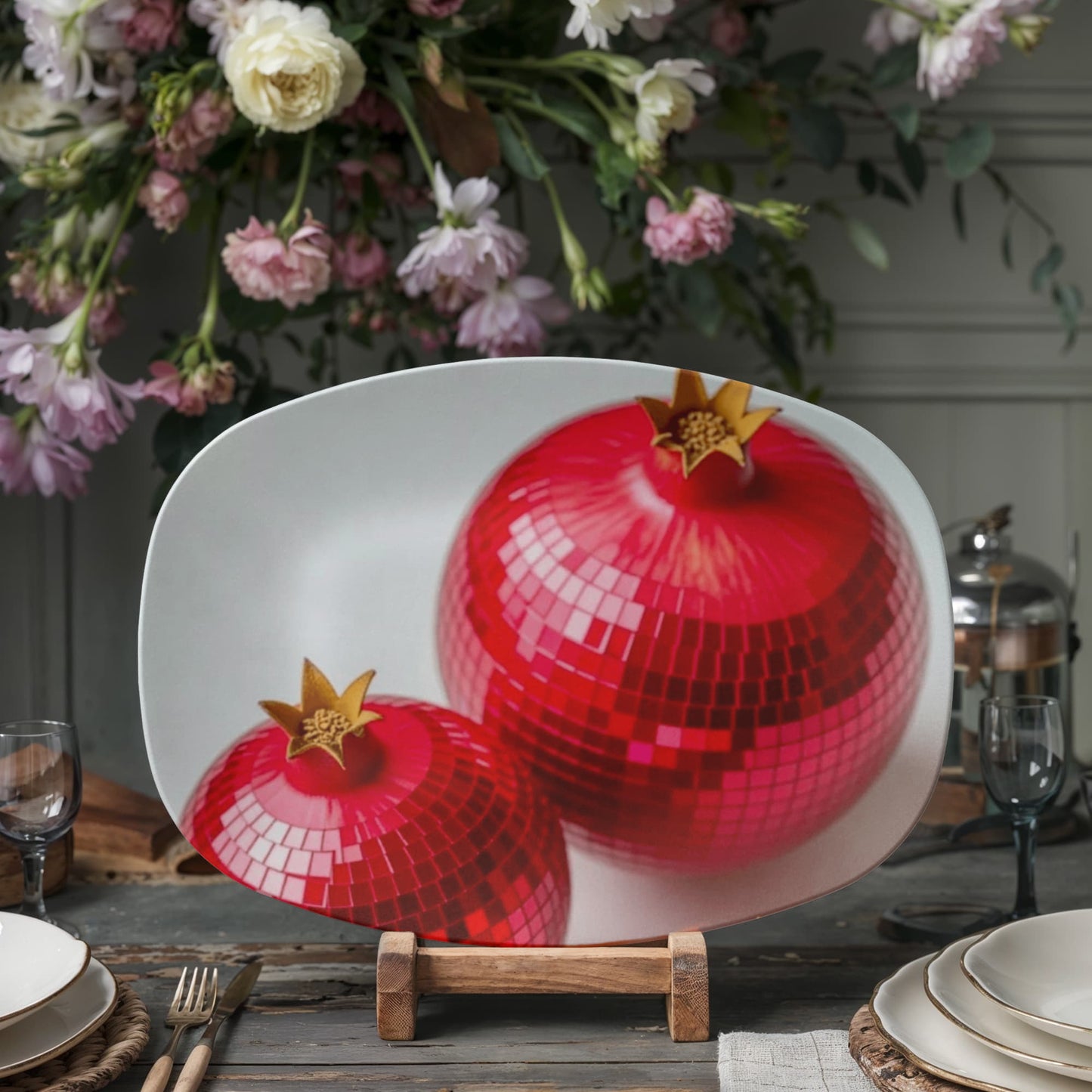 Disco Pomegranate 10"x14" Platter