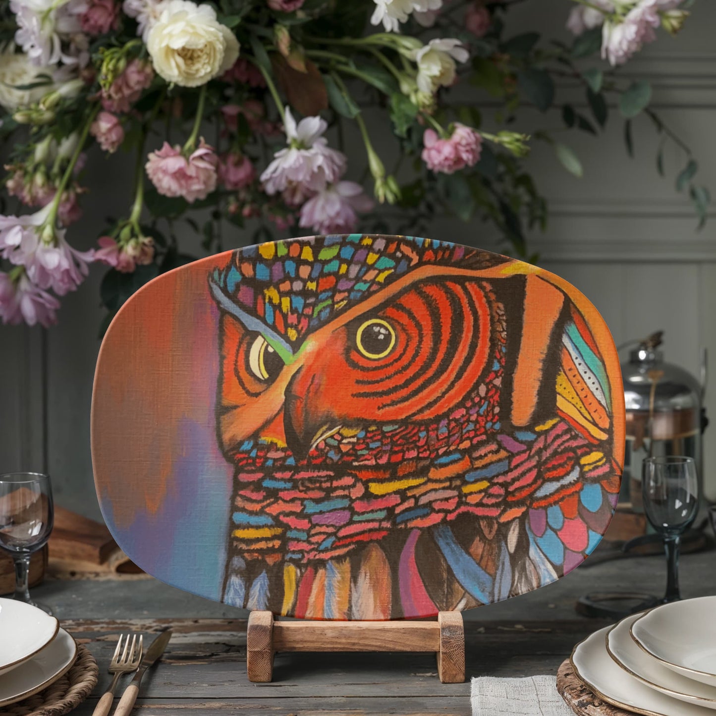 Owl 10"x14" Platter