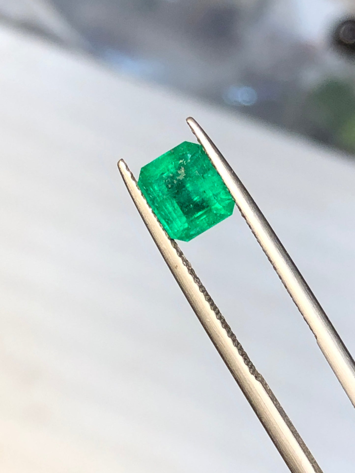 1.36 Carats Octagonal Loose Green Emerald Stone