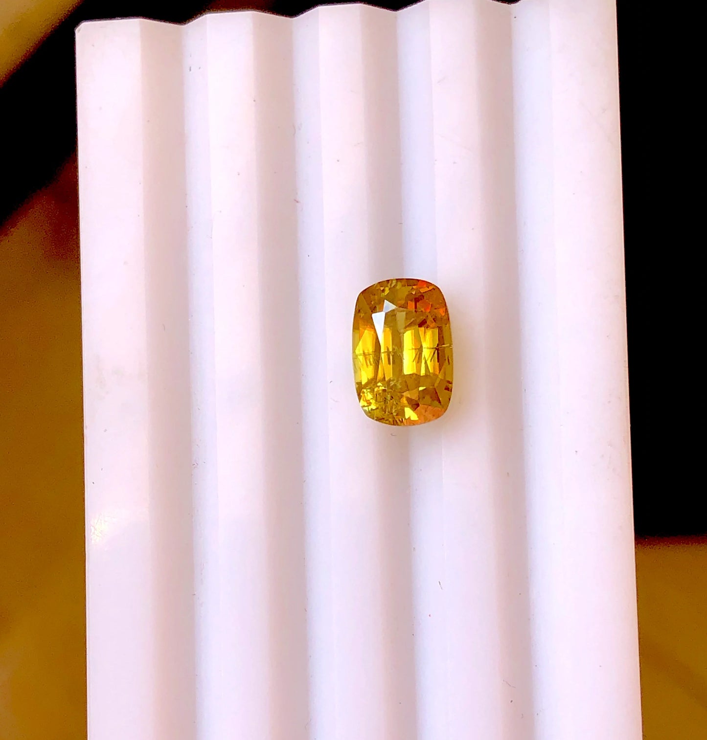 2.11 Carats Oval Shape Loose Yellow Sphene - Titanite