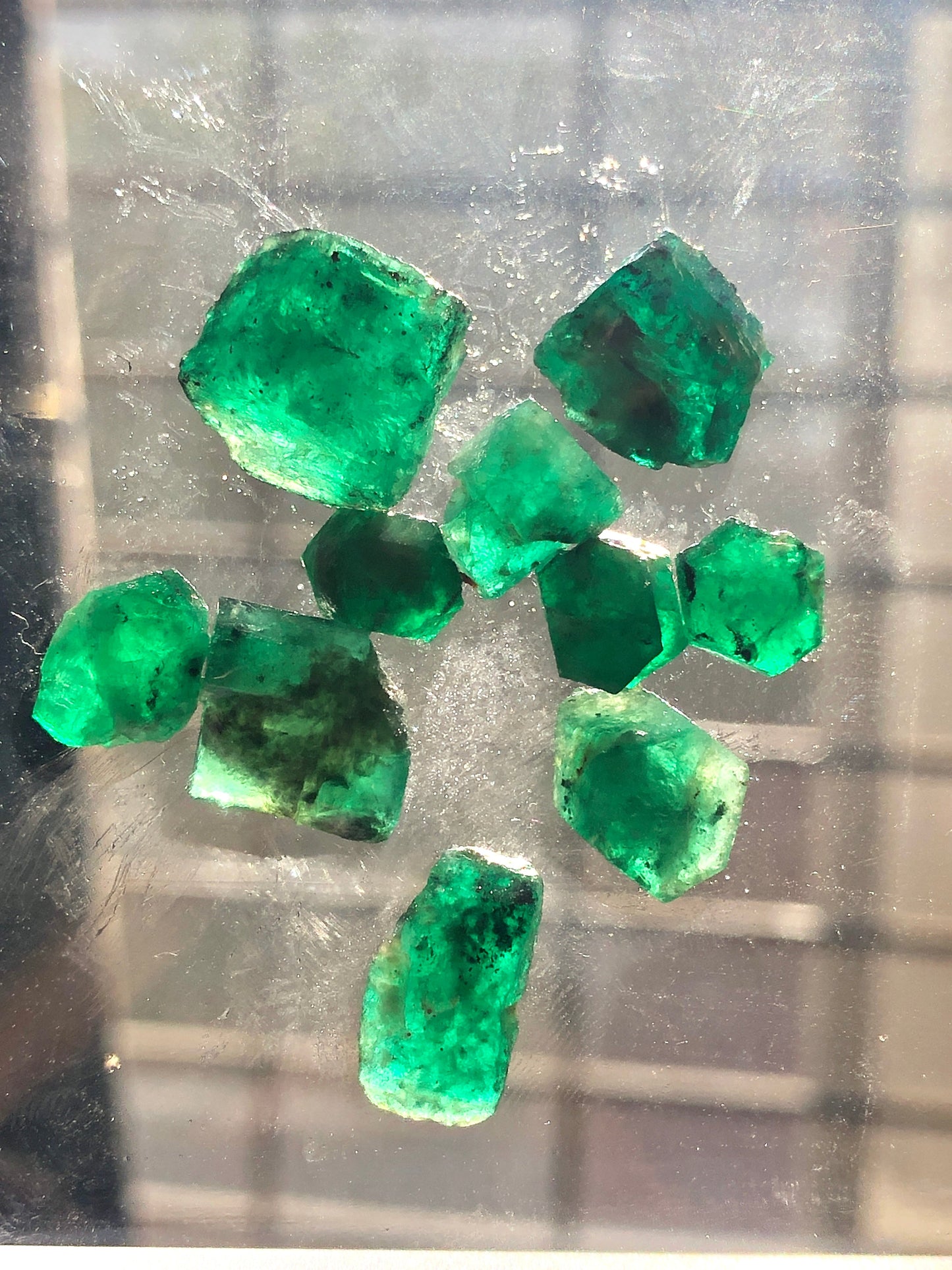 49 Carats Vivid Green Swat Emerald Rough Stones - from Pakistan
