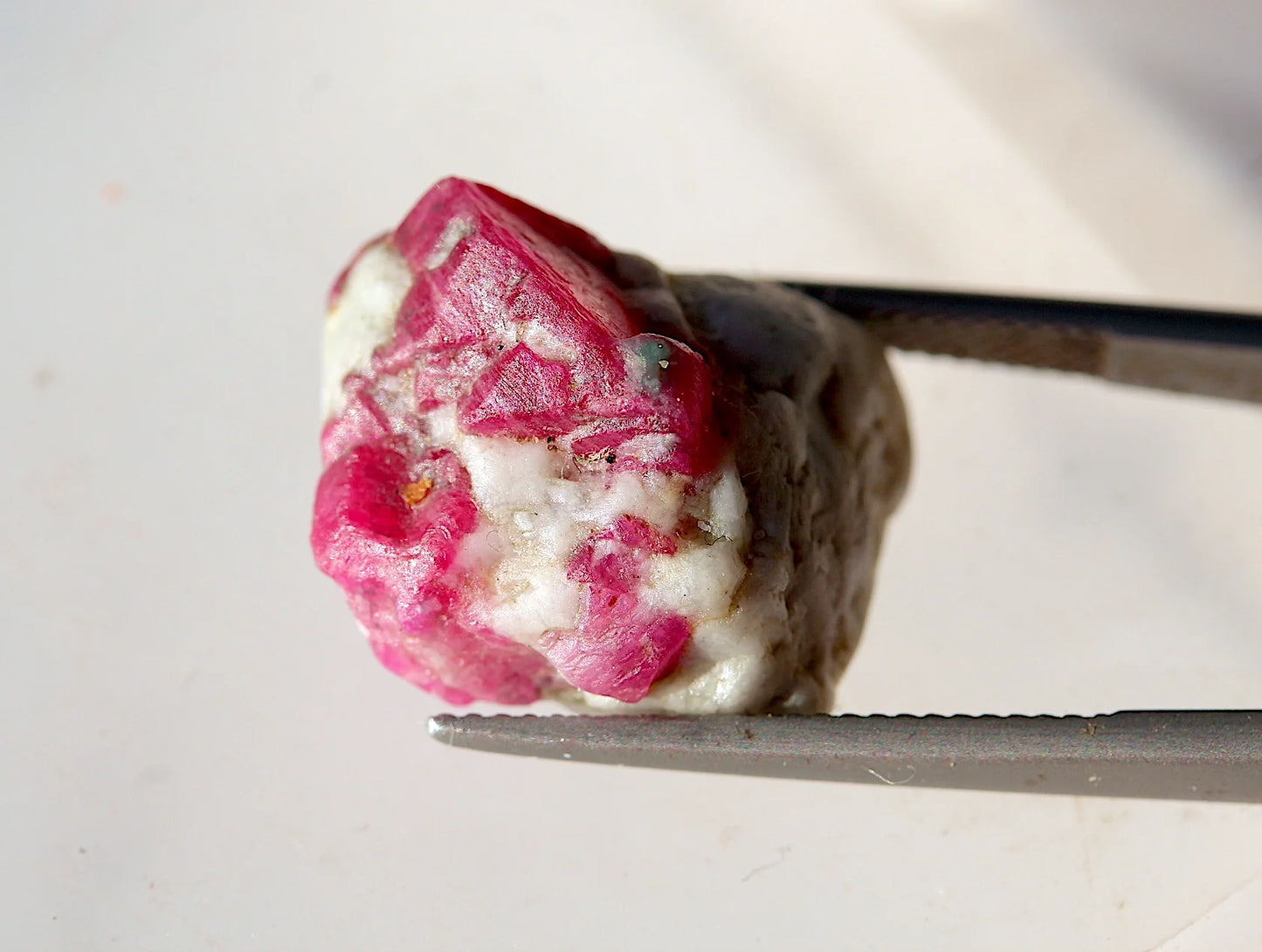 26 Carats Thumbnail Specimen Ruby Crystal on Metrix