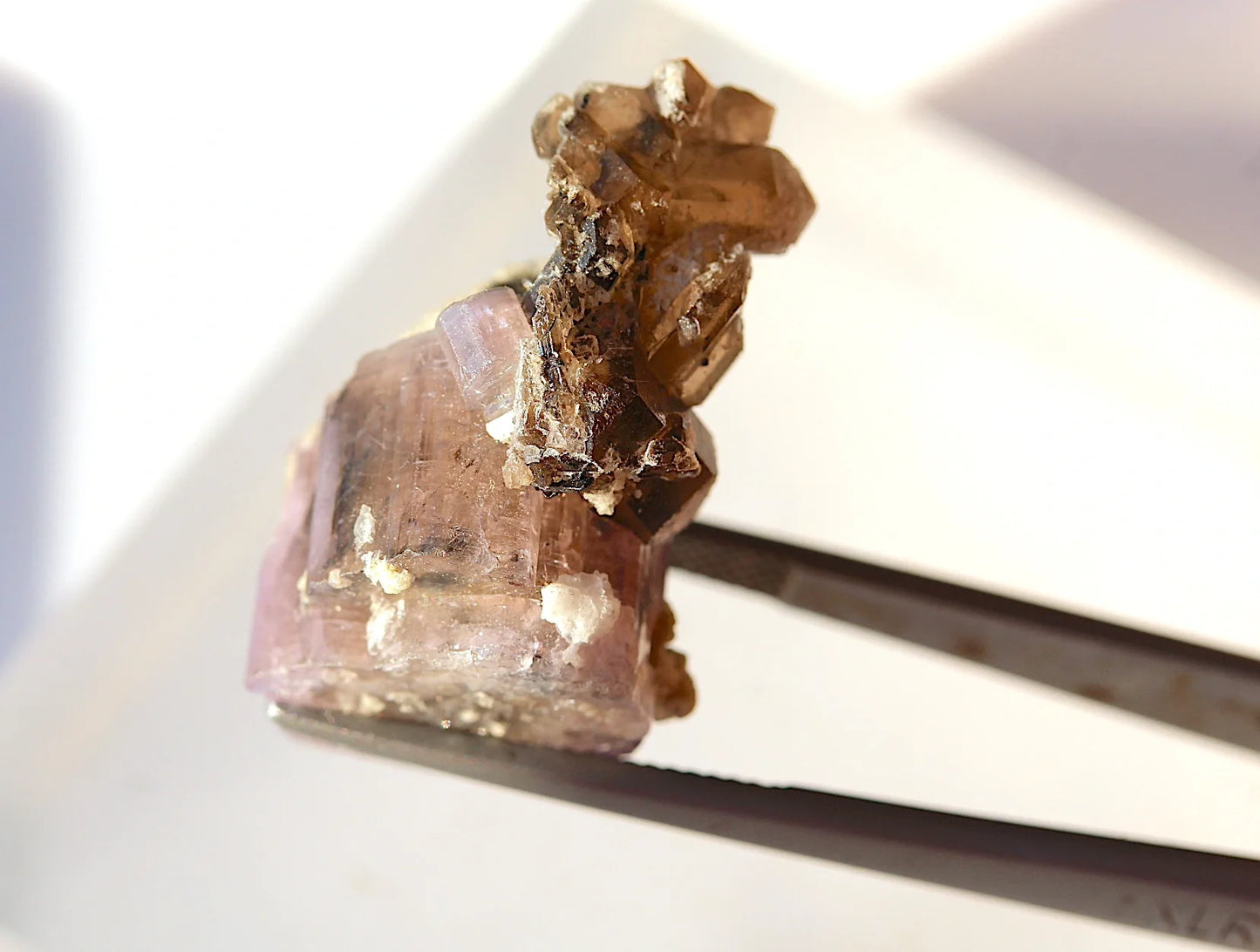8.6 Grams Purple Apatite with Smoky Quartz -From Skardu Pakistan