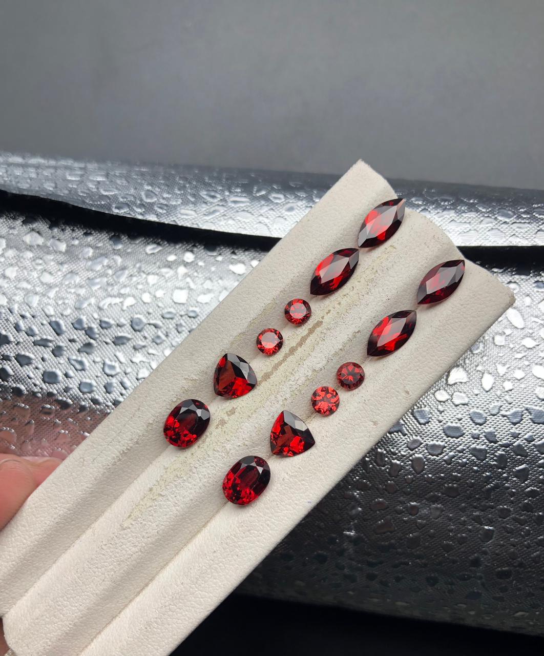 12 Carat loose Rhodolite Garnet Calibrated Pairs