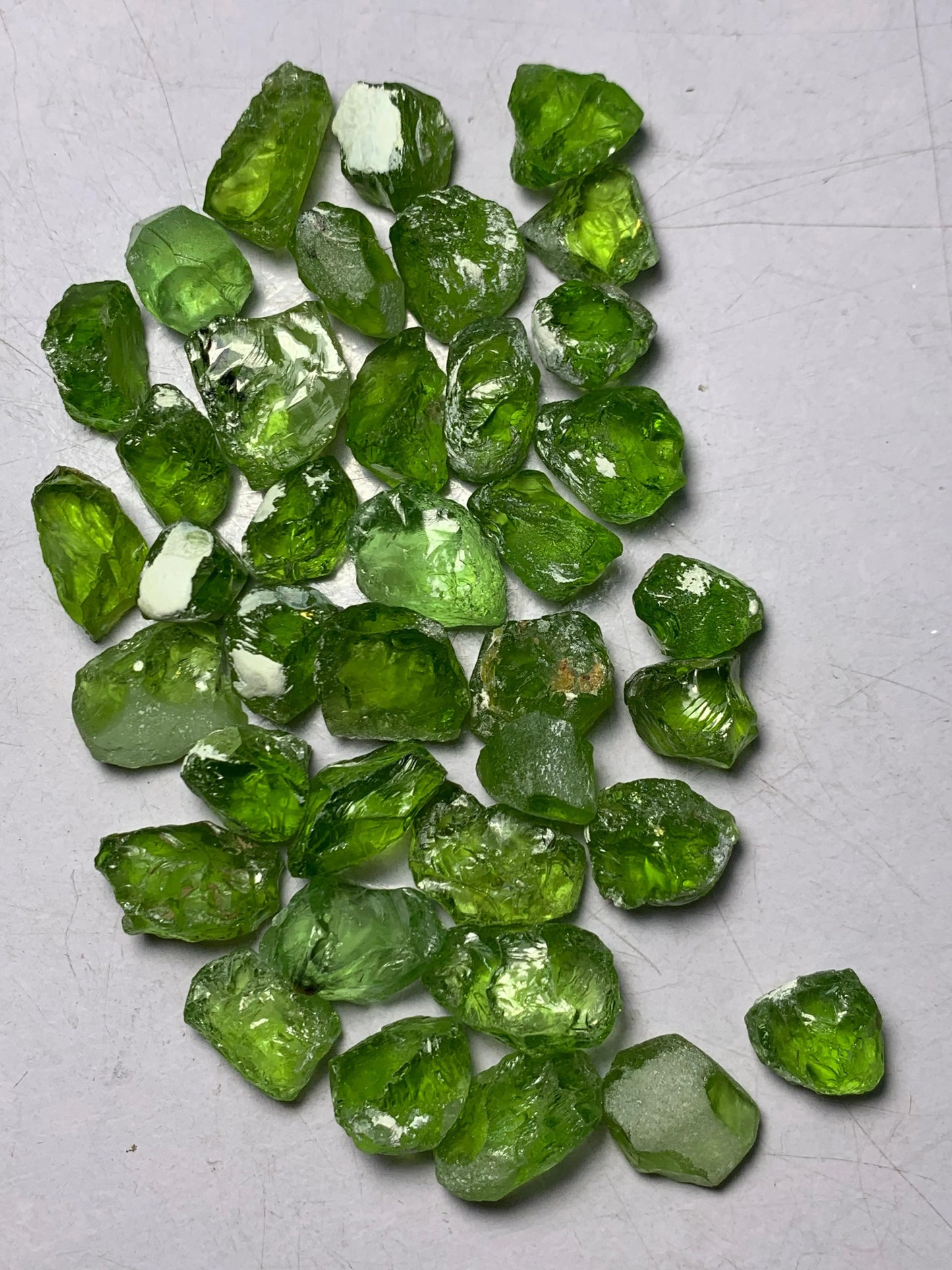 Wholesale Facet Rough Peridot Parcel - 200 Grams Raw Peridots