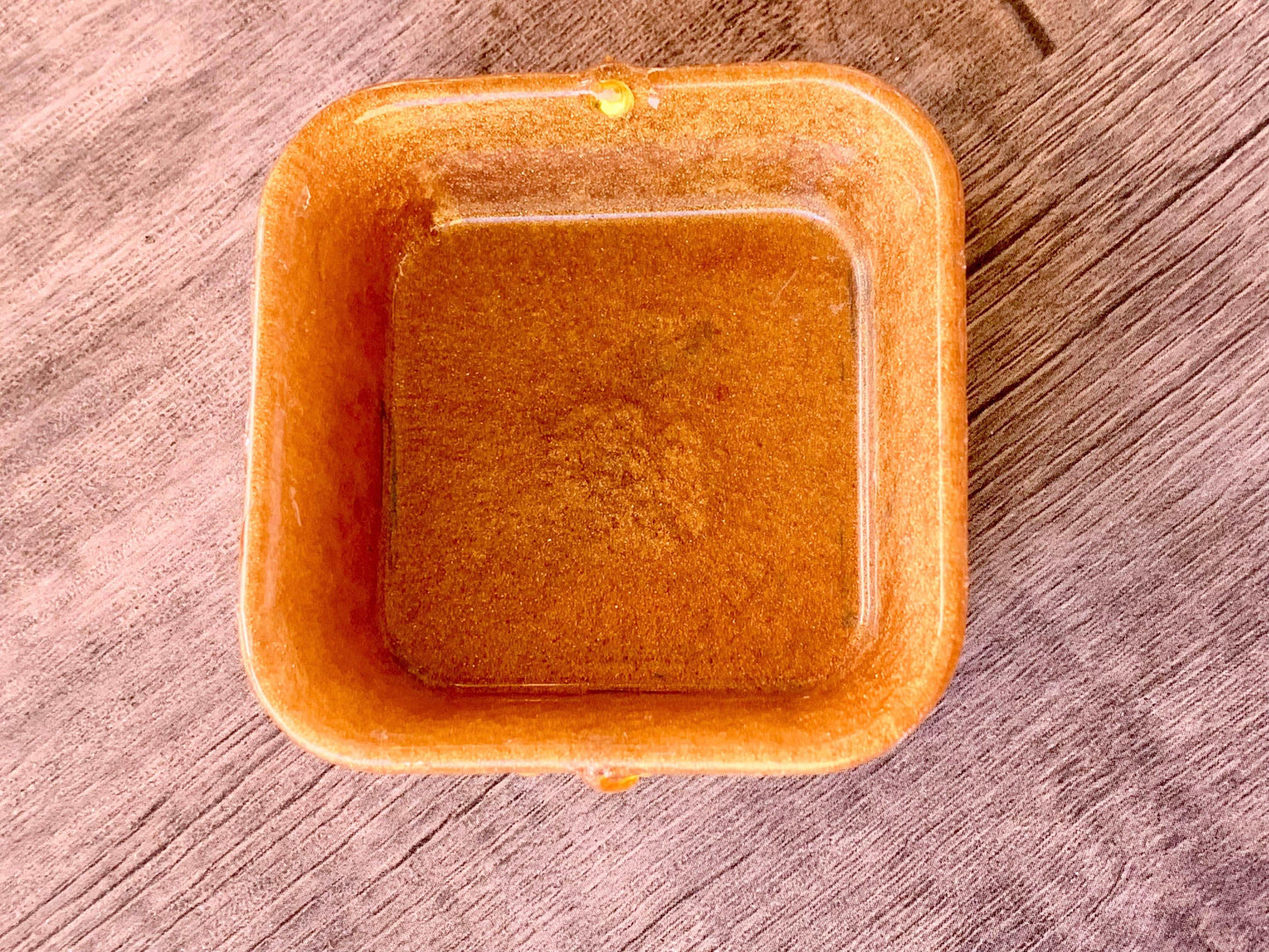 Handmade Embellished Resin Rounded Square Dish