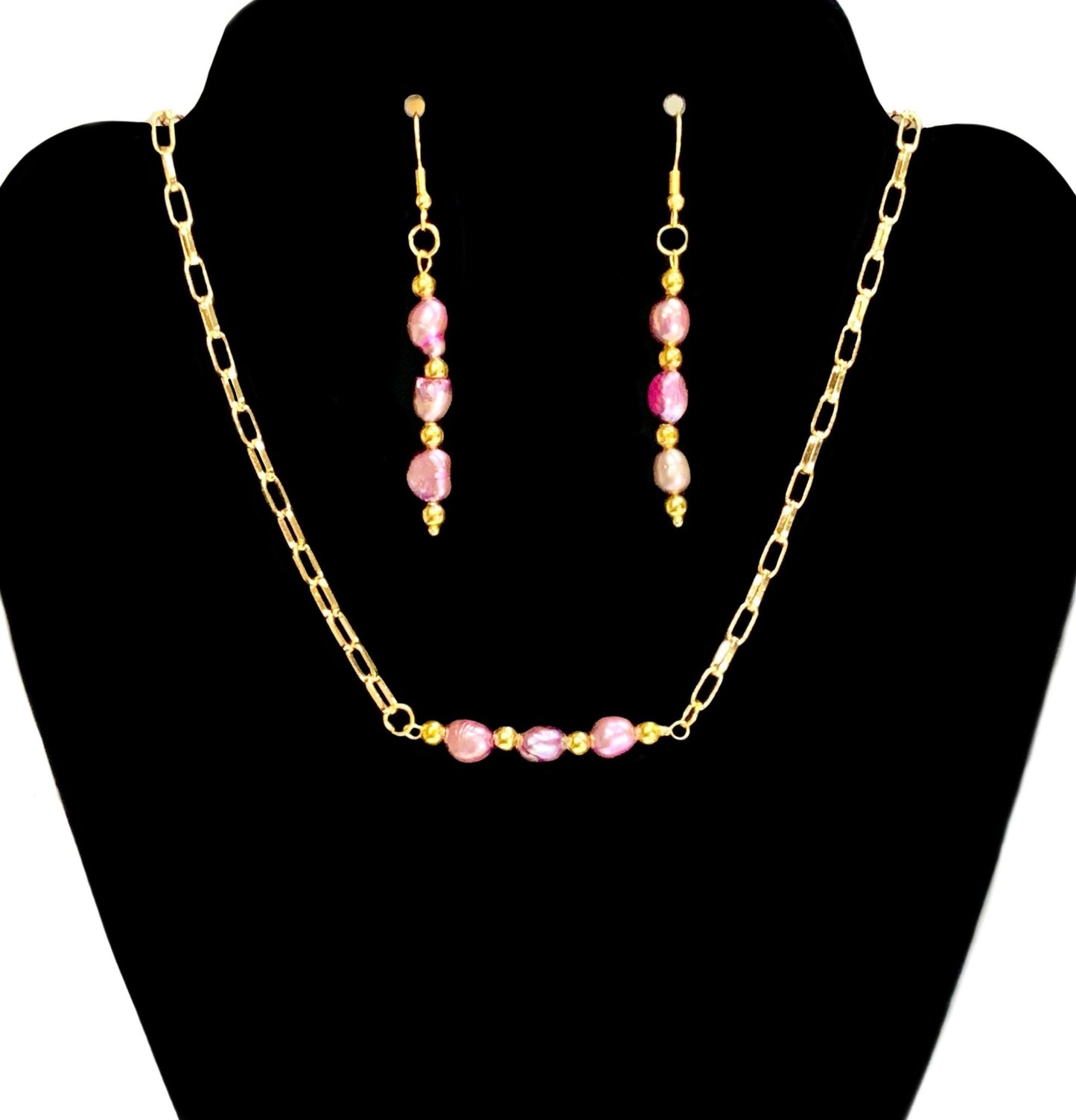 Handmade Orchid (Dyed) Cultured Pearl Dangle Earrings - Born Mystics