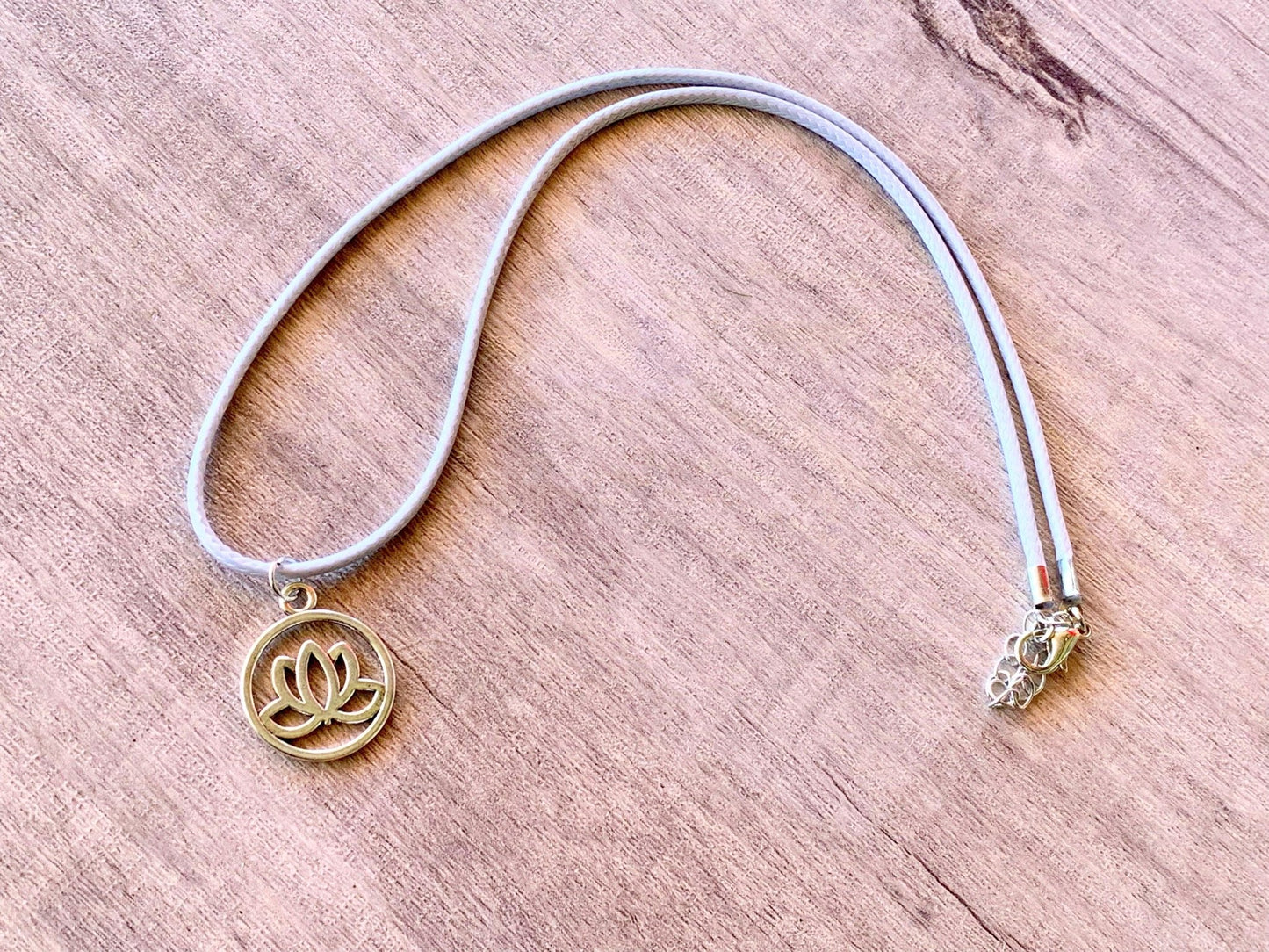 Lotus Flower Handmade Cord Necklace - Born Mystics