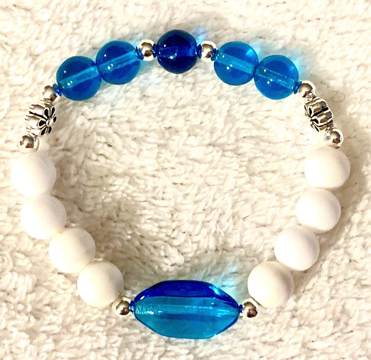 🔴SOLD🔴Skye Handmade Acrylic and Glass Beaded Expandable Bracelet for Kids 4-8 Years Old - Born Mystics