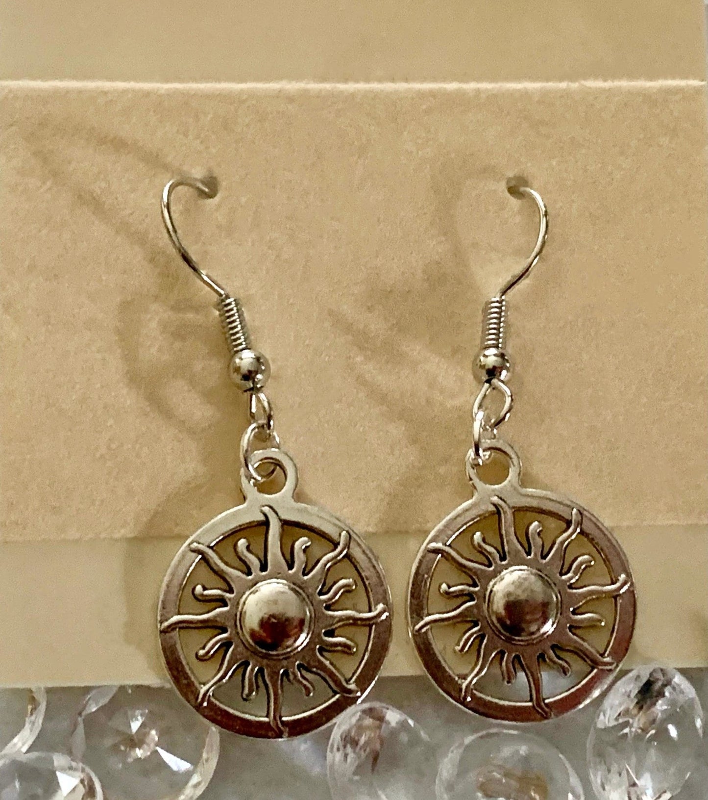 Sun Silver Plated Earrings - Born Mystics