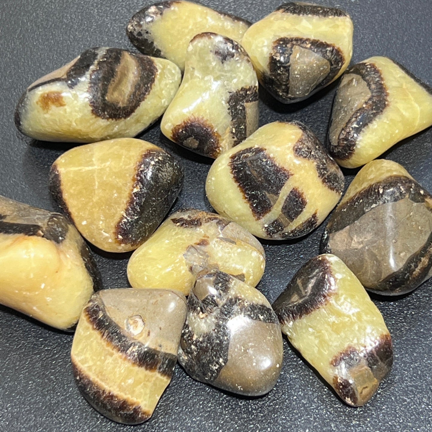 Septarian Calcite Nodule Tumbled (UV Reactive) Bulk Wholesale Lot Polished Gemstones