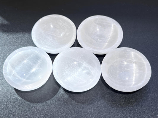 Selenite Crystal Bowl (8cm)(3 Inches) Gemstone Decor Wholesale Supply