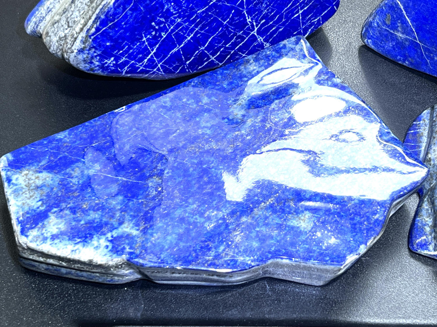 Large Blue Lapis Lazuli Freeform Polished Slab Boulders Carvings Wholesale