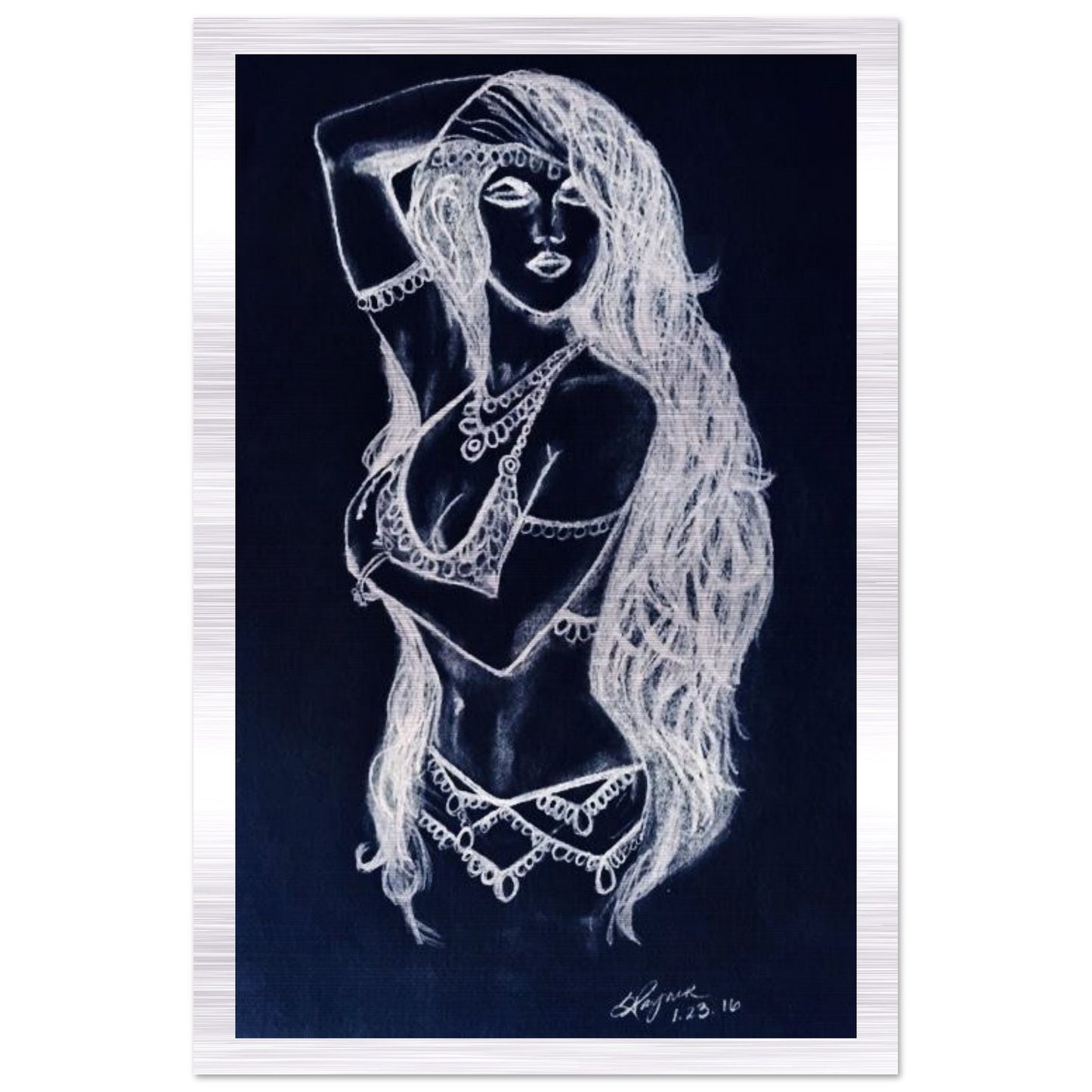 "Belly Dancer" Brushed Aluminum Print
