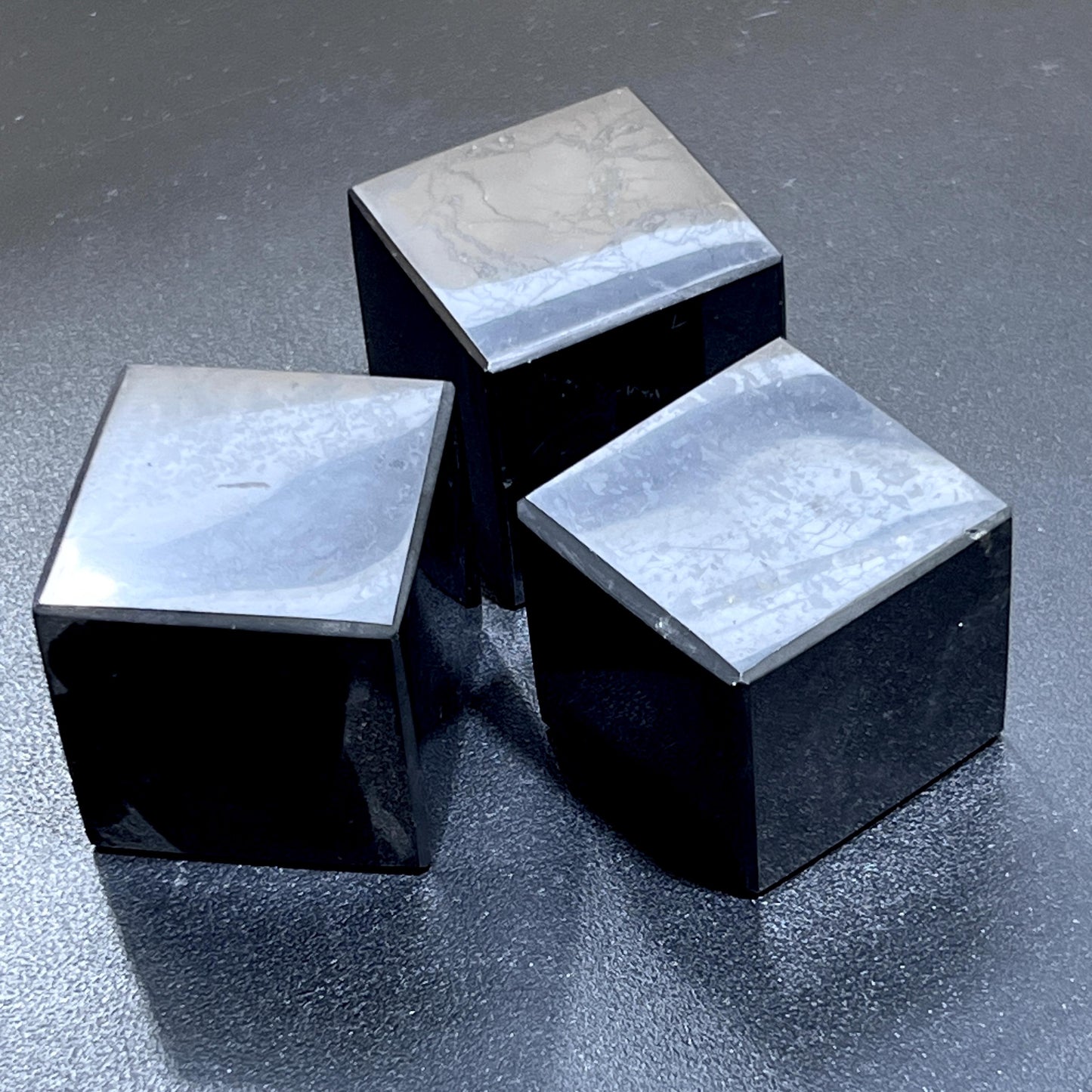 Black Shungite Cube Block Gemstone Decor Supply