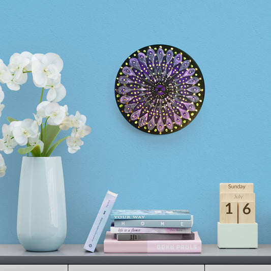 Mandala Acrylic Wall Clock