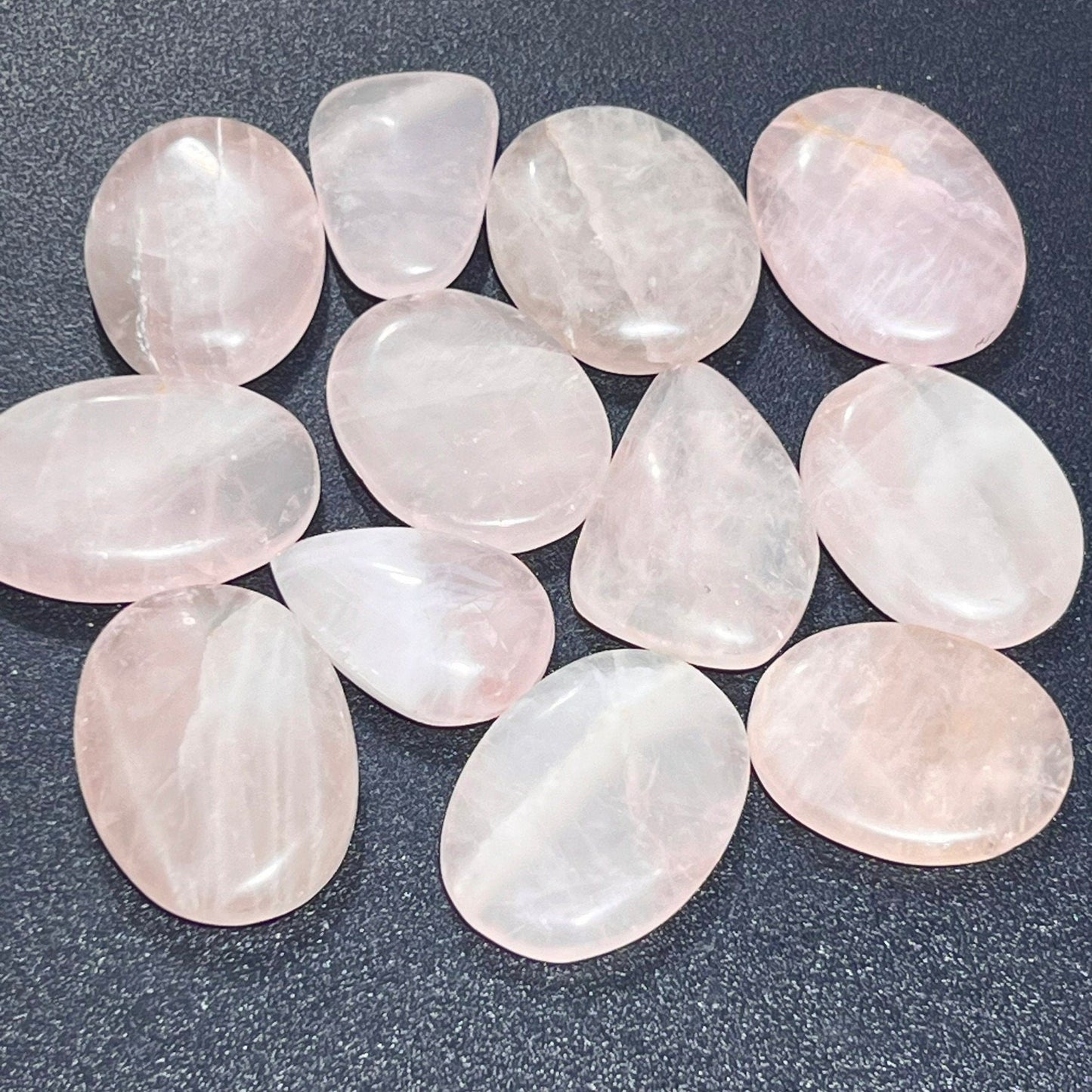 Pink Rose Quartz Crystal Cabochons