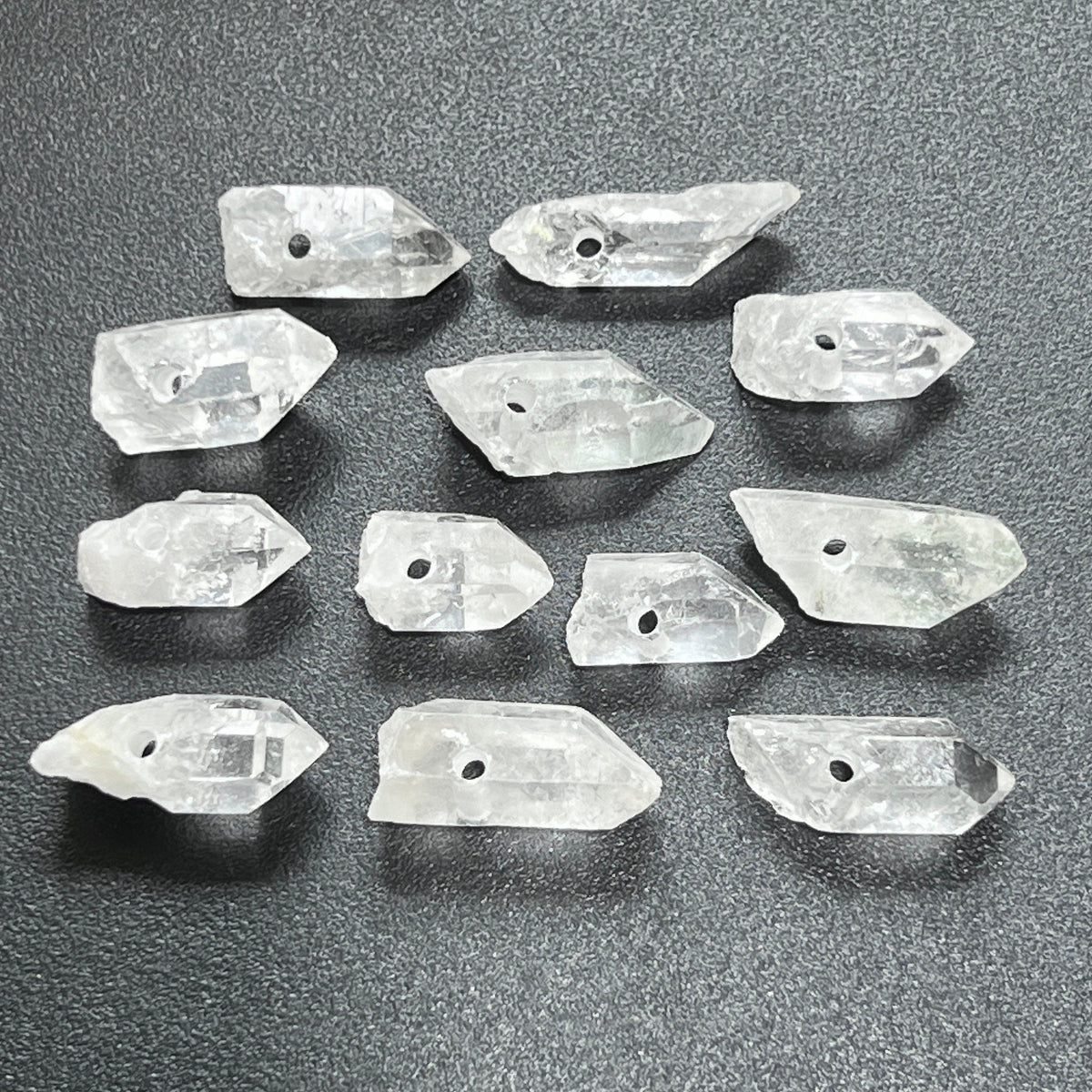 Drilled Clear Quartz Crystal Points (2mm Hole) Wholesale Pendant Beads