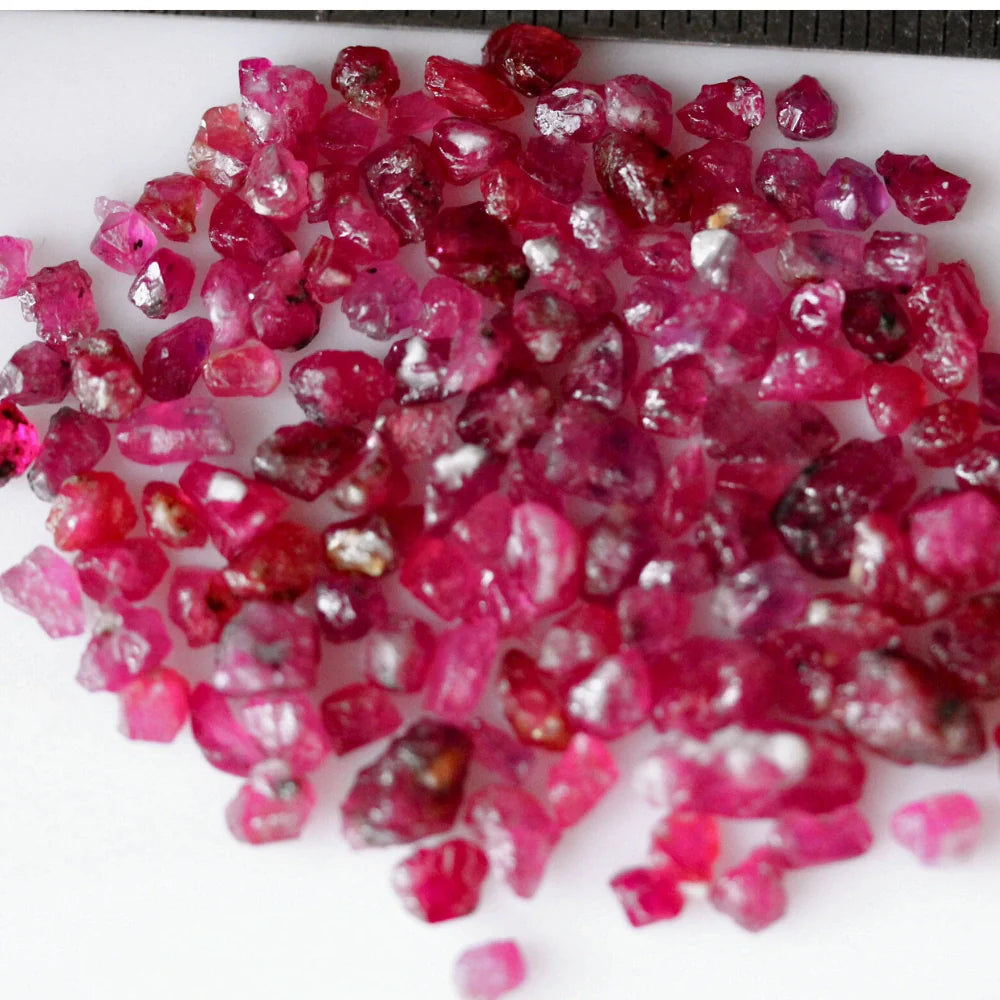 100 carats Rough Rubies | Raw Afghan Ruby Parcel for Faceting / Cabbing