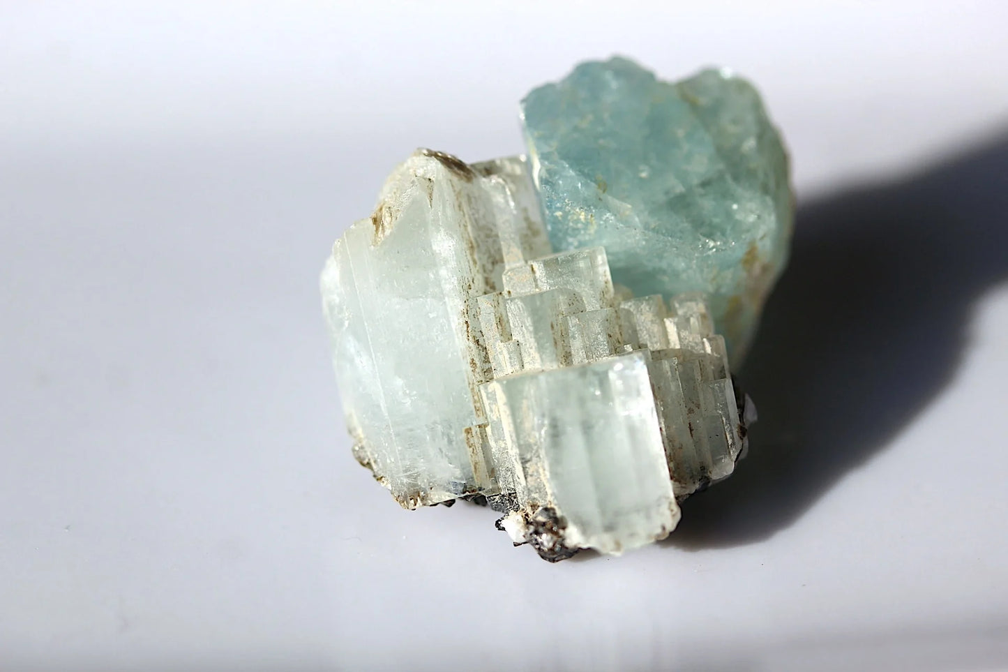 2 Pieces Thumbnail Aquamarine Crystal Mineral Specimens from Afghanistan