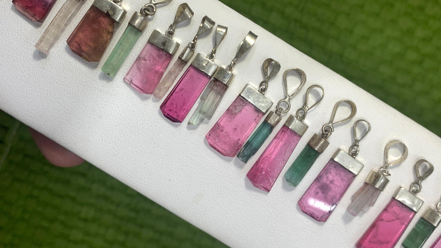 20 pieces Natural Tourmaline Pendants