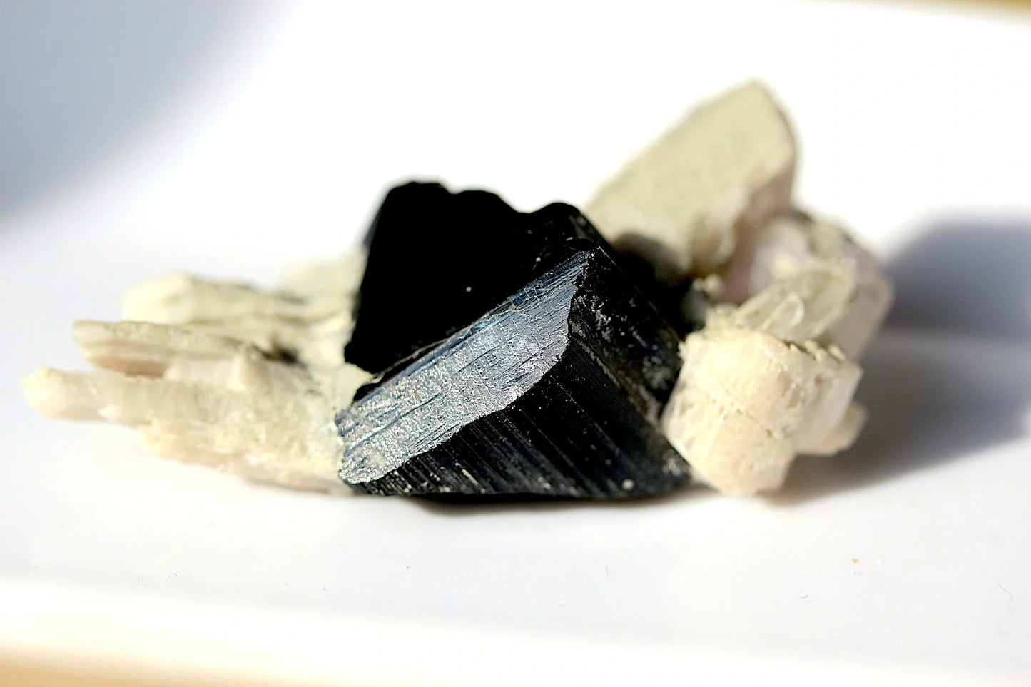 20 Grams Black Tourmaline Crystal on Feldspar – Afghanistan
