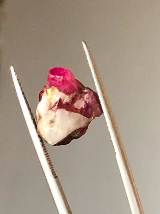 10 Carats Rough Ruby Crystal on Metrix - From Afghanistan