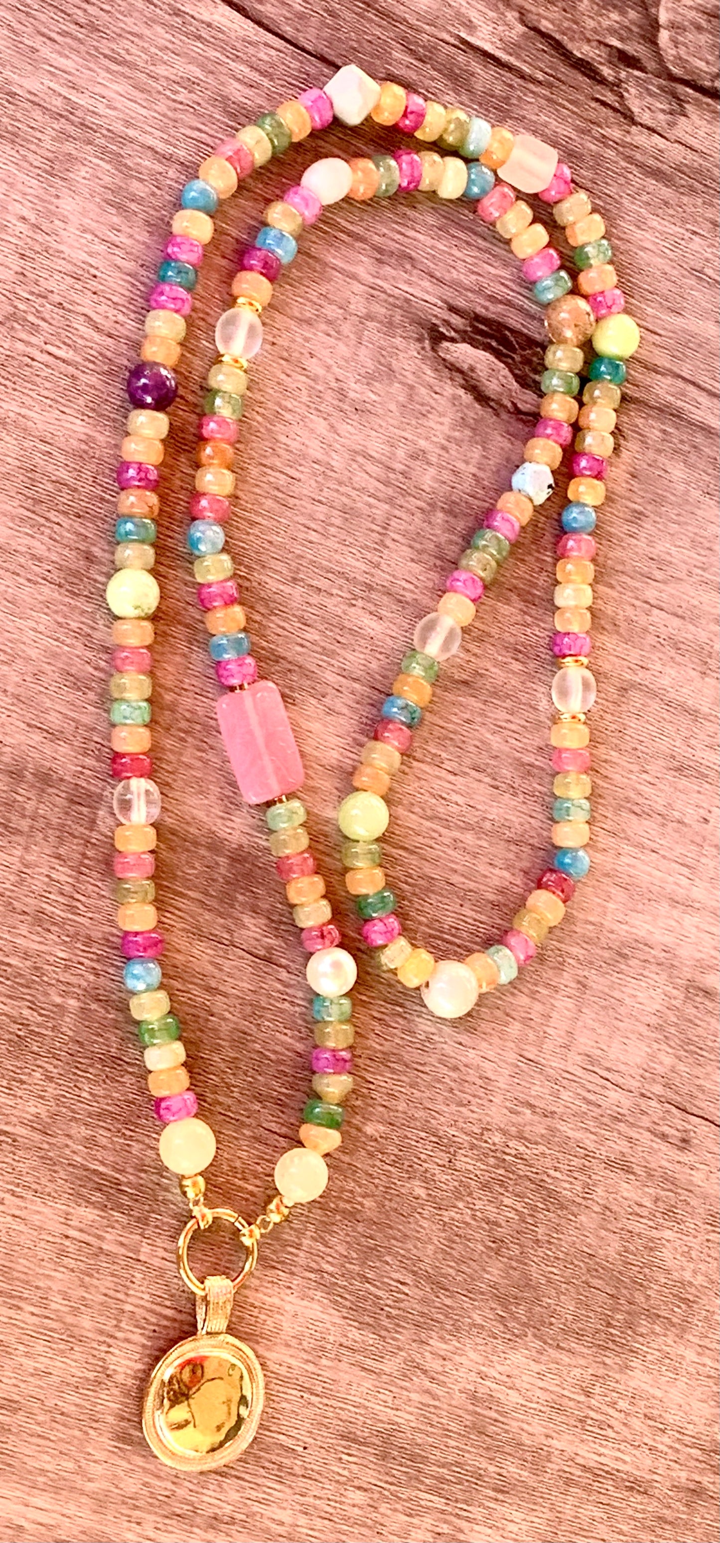 Candy Handmade Mixed Gemstone 31" Necklace