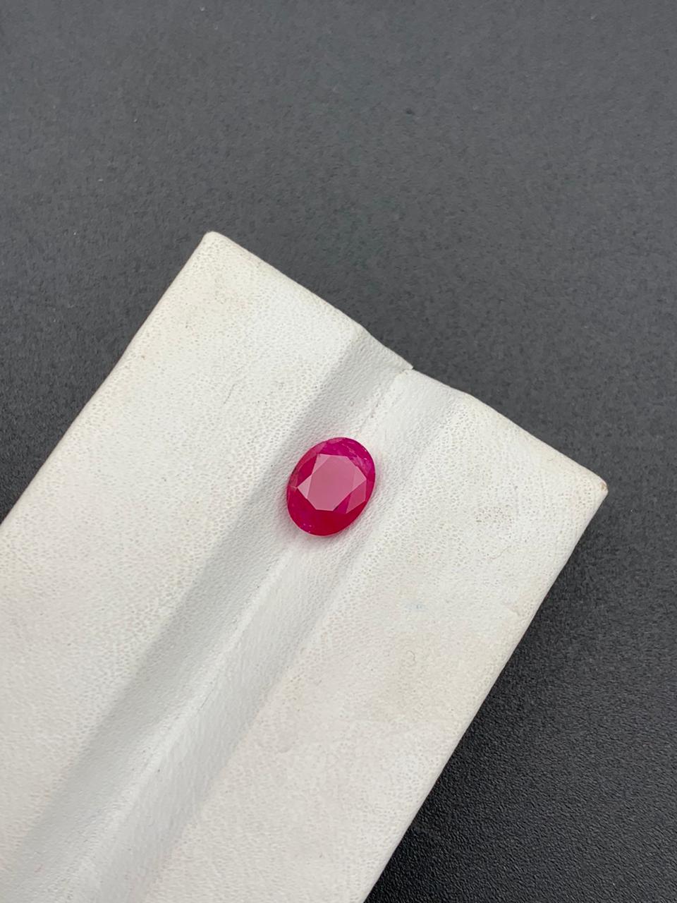 1.4 Carat Oval Shape Loose Pink Ruby Stone