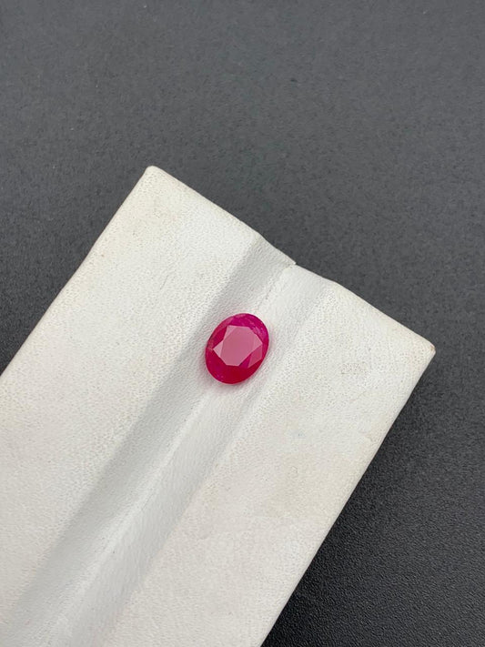 1.4 Carat Oval Shape Loose Pink Ruby Stone