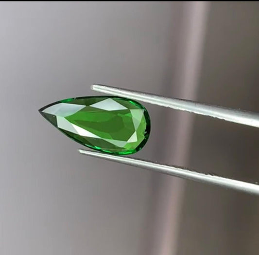 1.55 Carat Pear Shape Cut Tsavorite Garnet Stone