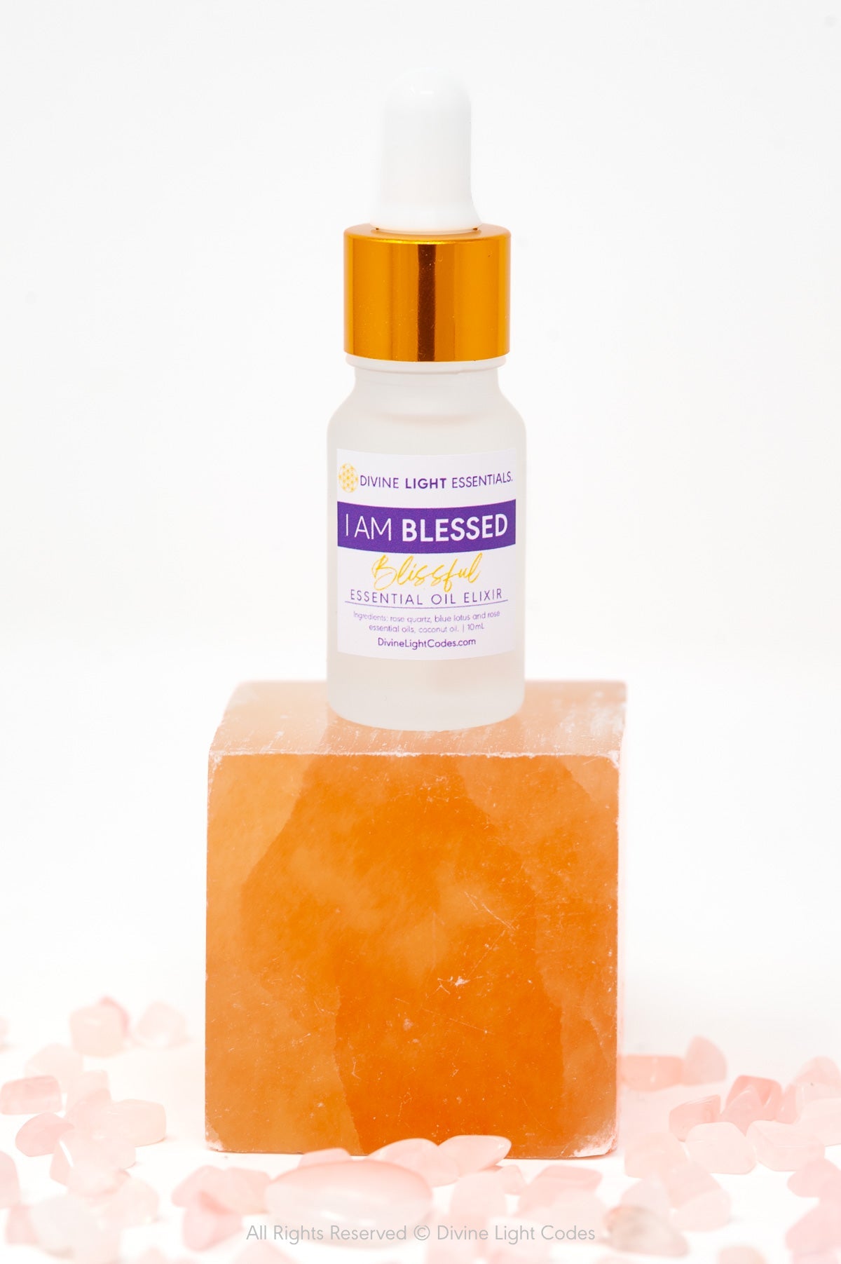 I Am Blessed Blissful Elixir – Frequency Lifter - Blue Lotus & Rose - 10mL or 30mL Dropper Bottle