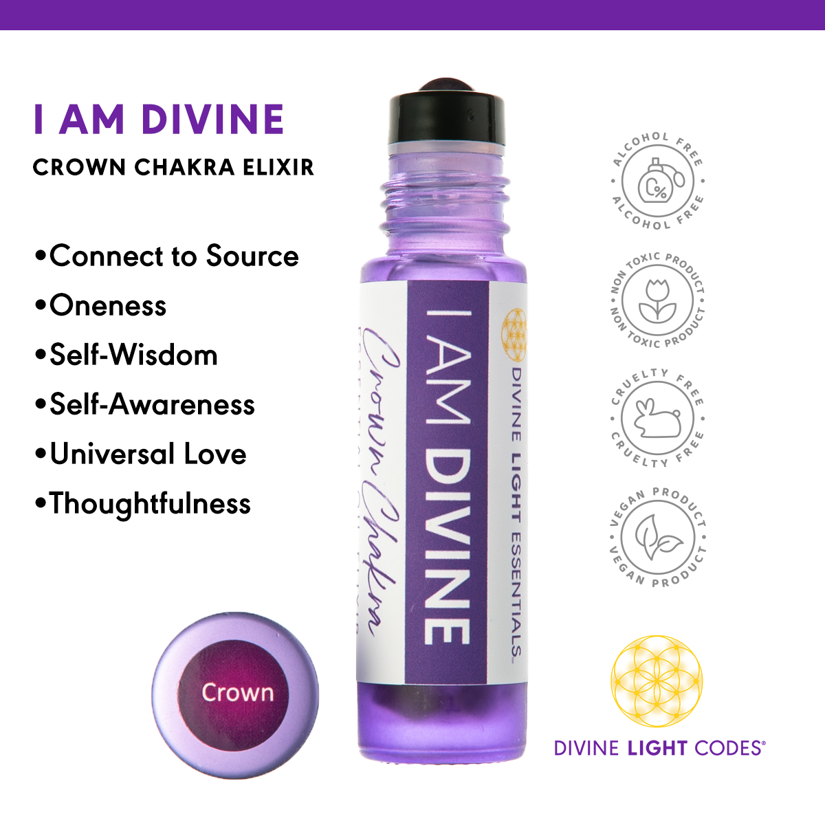 Chakra Balancing Elixirs - Essential Oils - 10 Roller Bottles Set