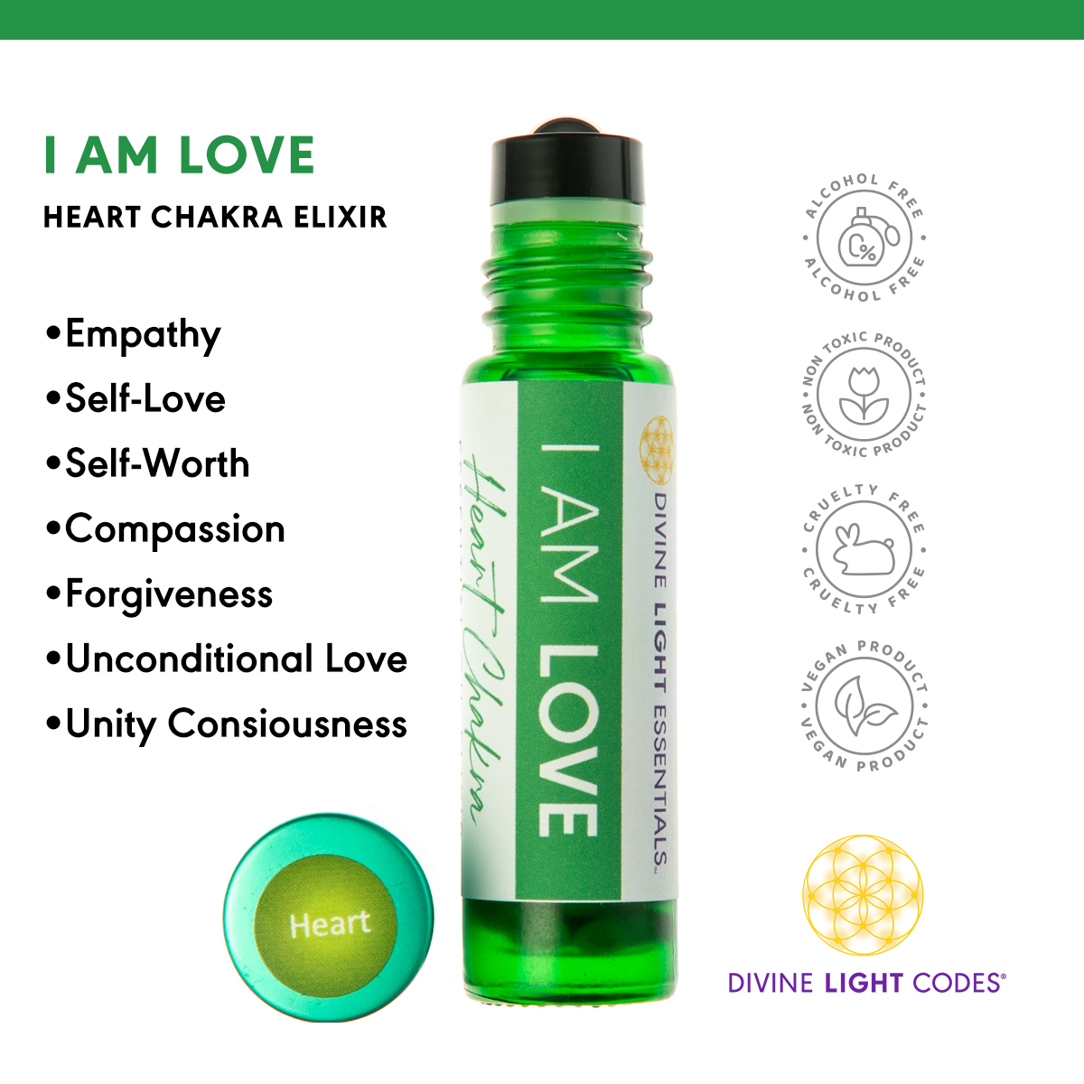 Chakra Balancing Elixirs - Essential Oils - 10 Roller Bottles Set