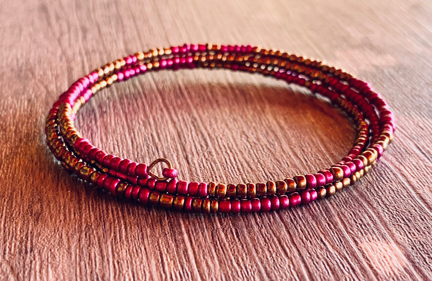 BOHO Style Seed Beads & Memory Wire Bracelet Stacks