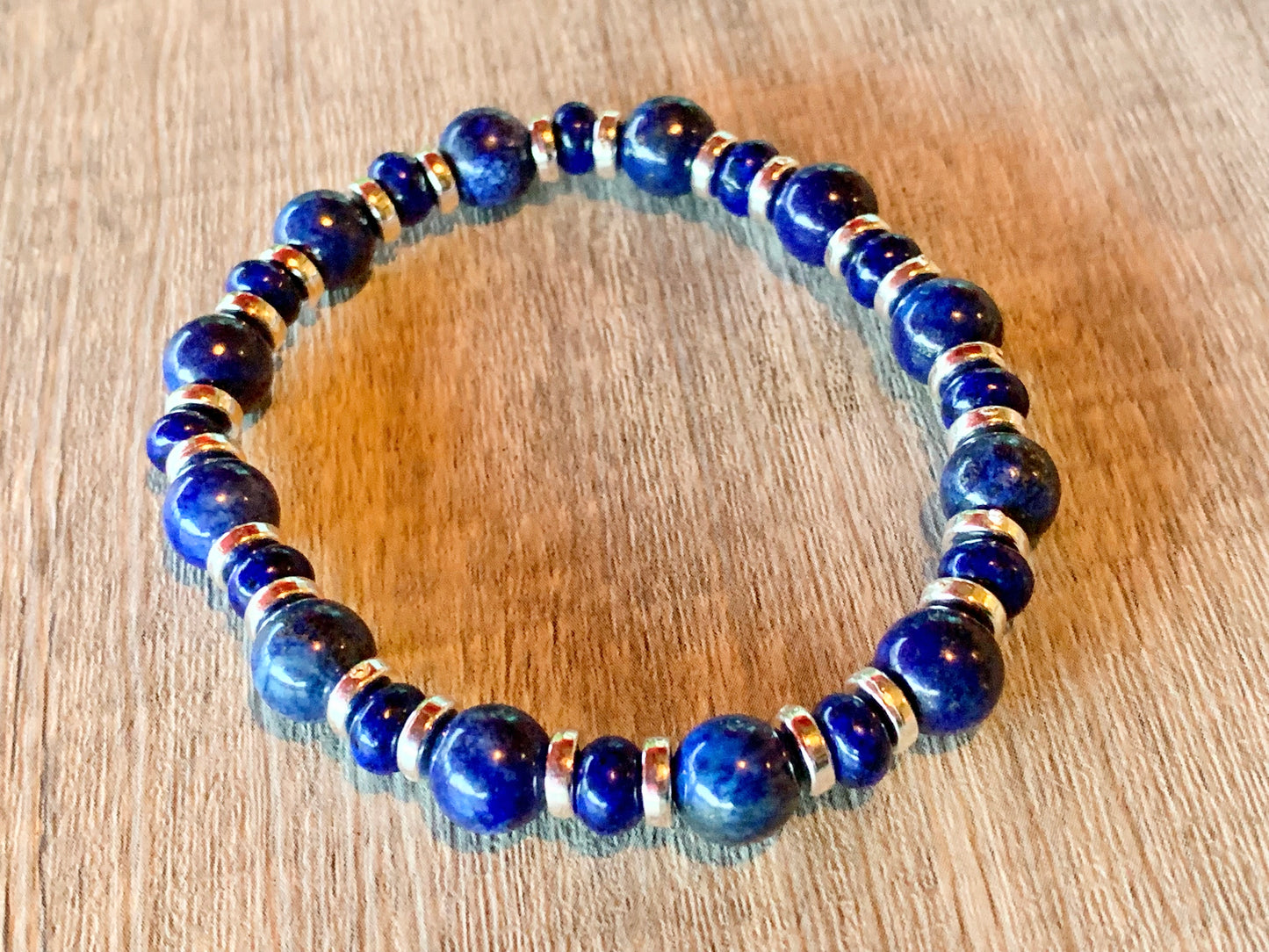 Indigo Handmade Lapis Lazuli Expandable Bracelet
