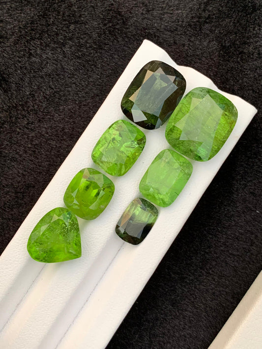 7 Pieces Big Size Rutile Peridots Loose Gemstones