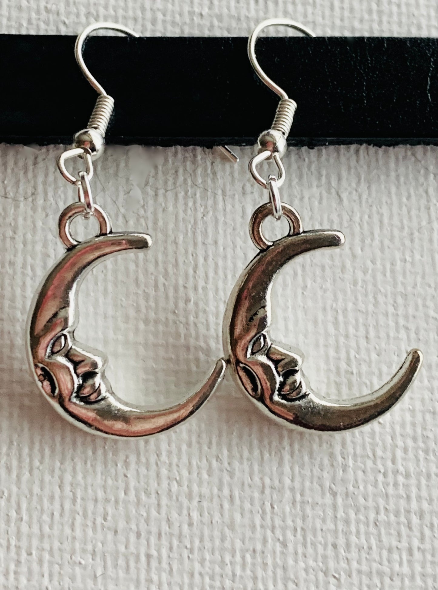 Luna Handmade Silver Plated Crescent Moon Earrings